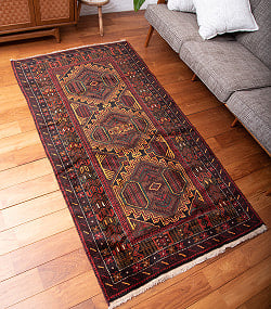 遊牧民バローチの手織り絨毯【約190cm x 101cm】 - サブ3