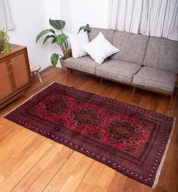 遊牧民バローチの手織り絨毯【約193cm x 107cm】 - サブ2