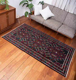 遊牧民バローチの手織り絨毯【約207cm x 114cm】 - サブ2