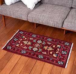 【一点物】パシュトゥンの手織り絨毯 - 98cm x 53cm