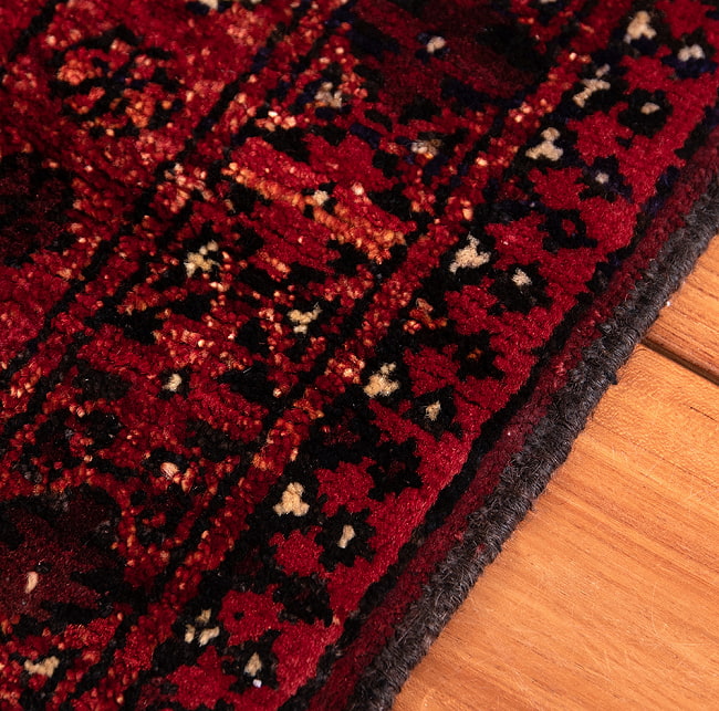 【一点物】パシュトゥンの手織り絨毯 - 86cm x 64cm 13 - アップにしました