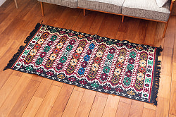 トルコの伝統的な柄を織り込んだ　キリム　【80cm×150cm】の商品写真