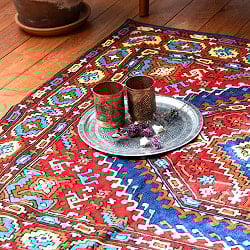 【1点物】チェーンステッチ アリワークが美しい カシミールのウールラグ【約120cm x 180cm】 - サブ3