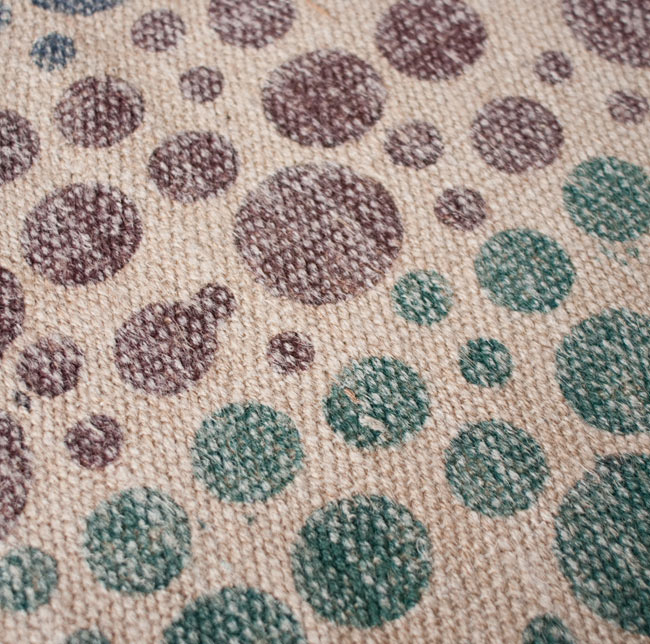 【1点物】インドキリム ジュート・ダリー【188cm x 123cm】 6 - 部分拡大です