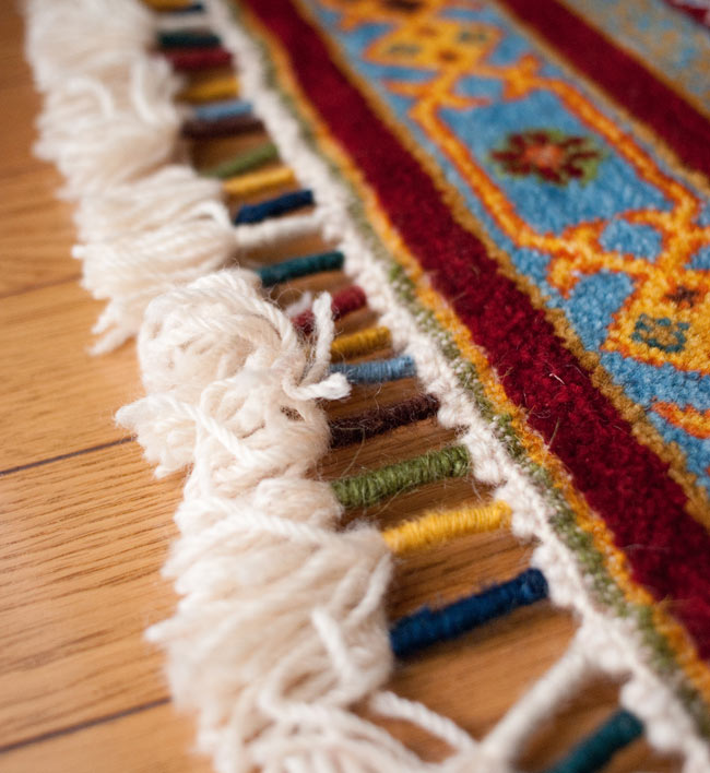 インドキリム ウール 手織り ①162×93.5cm