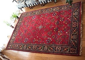 手織りのインド絨毯-特大【約240cm x 約166cm】 の通販[送料無料 