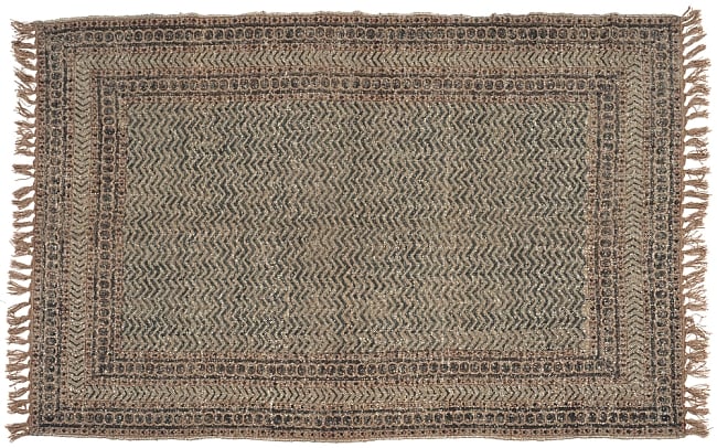 インドのラグ ジュート・ダリー 【約120cm x 190cm】 3 - 商品の全体図です
