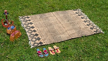 インドのラグ ジュート・ダリー　【約120cm x 200cm】の商品写真
