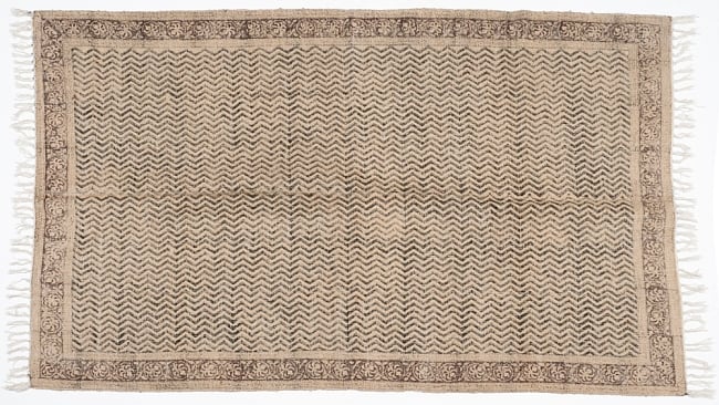 インドのラグ ジュート・ダリー 【約120cm x 195cm】 3 - 商品の全体図です