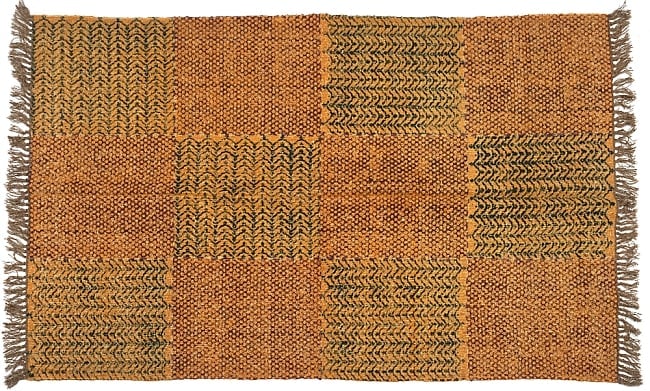 インドのラグ ジュート・ダリー 【約120cm x 200cm】 3 - 商品の全体図です