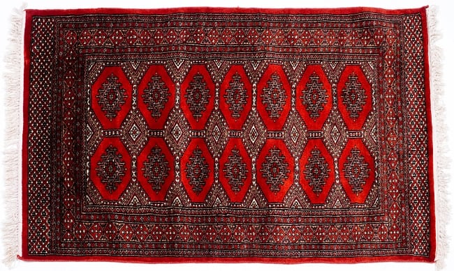 ザンスカール遊牧民の手織りのアンティック絨毯【たてｘよこ　約90cm x 150cm】 3 - 全体像です