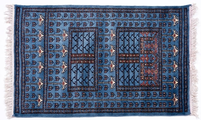 ザンスカール遊牧民の手織りのアンティック絨毯【たてｘよこ　約80cm x 130cm】 3 - 全体像です