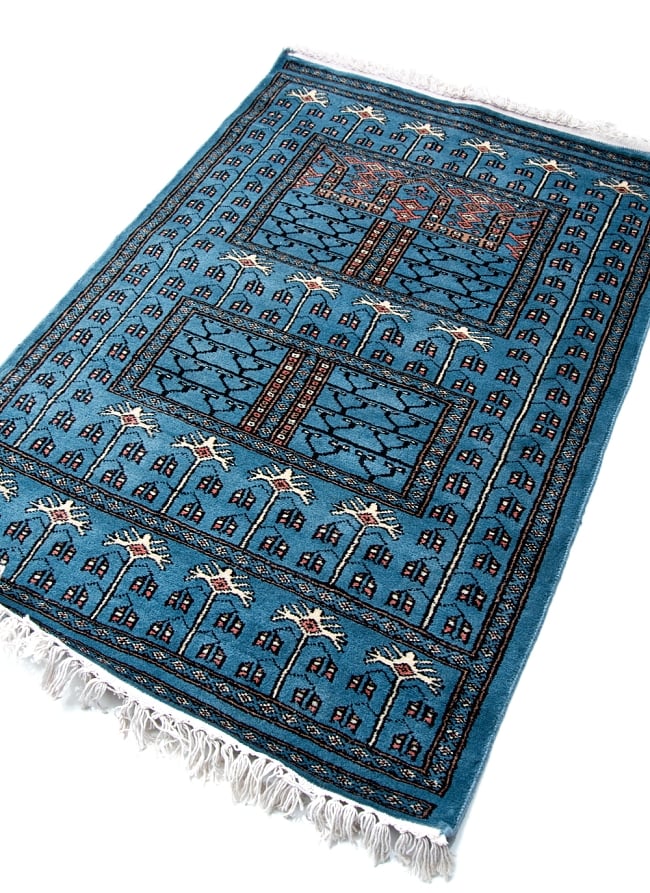 ザンスカール遊牧民の手織りのアンティック絨毯【たてｘよこ　約80cm x 130cm】 4 - 部分拡大です