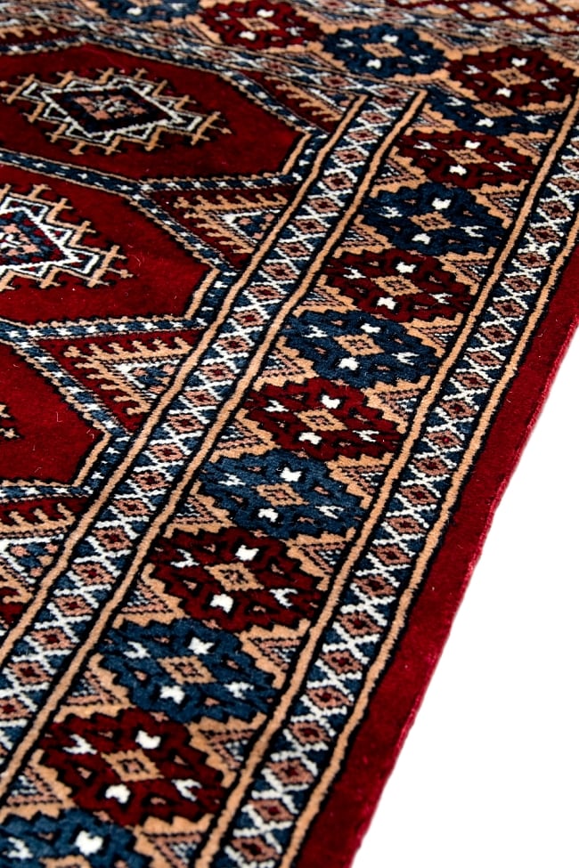 ザンスカール遊牧民の手織りのアンティック絨毯【たてｘよこ　約80cm x 160cm】 6 - 柄を拡大してみました