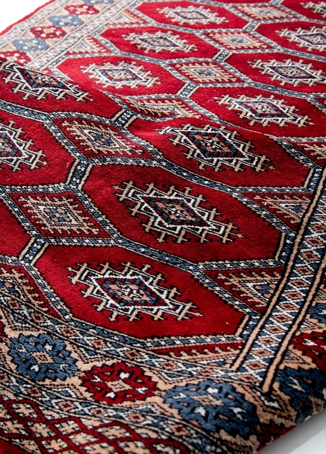 ザンスカール遊牧民の手織りのアンティック絨毯【たてｘよこ　約80cm x 160cm】 9 - 上品な光沢感が有り美しいです