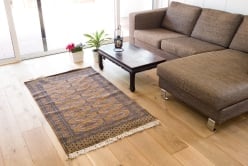 ザンスカール遊牧民の手織りのアンティック絨毯【たてｘよこ　約90cm x 160cm】 - サブ2