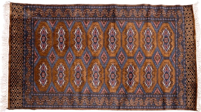 ザンスカール遊牧民の手織りのアンティック絨毯【たてｘよこ　約90cm x 160cm】 3 - 全体像です