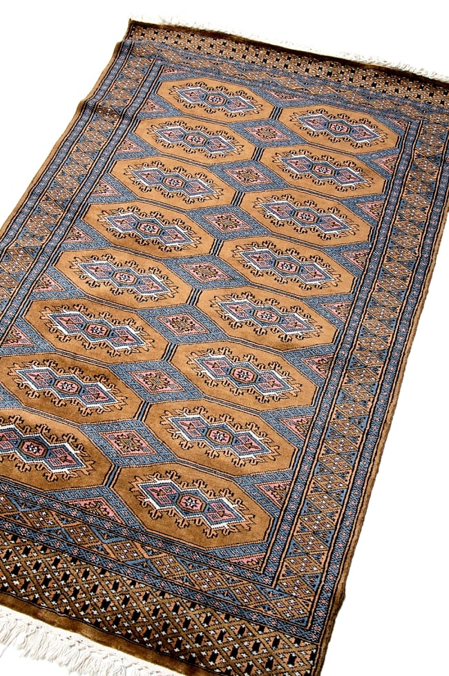 ザンスカール遊牧民の手織りのアンティック絨毯【たてｘよこ　約90cm x 160cm】 4 - 部分拡大です