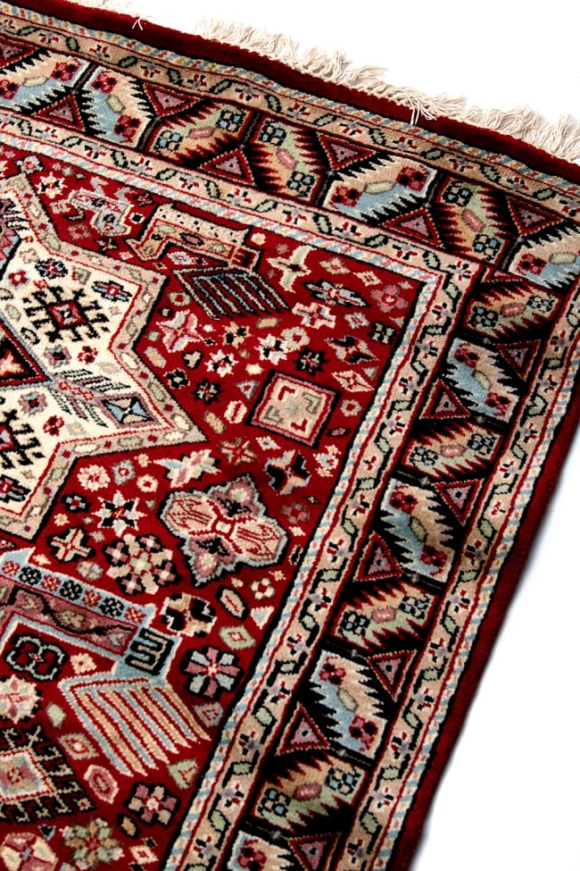 ザンスカール遊牧民の手織りのアンティック絨毯【たてｘよこ　約120cm x 200cm】 6 - 柄を拡大してみました