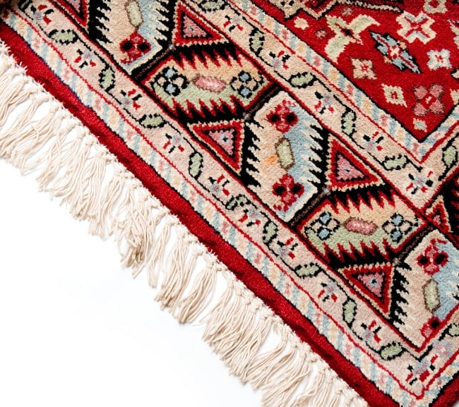 ザンスカール遊牧民の手織りのアンティック絨毯【たてｘよこ　約120cm x 200cm】 9 - 上品な光沢感が有り美しいです