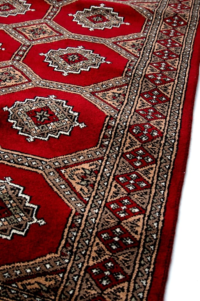 ザンスカール遊牧民の手織りのアンティック絨毯【たてｘよこ　約90cm x 150cm】 6 - 柄を拡大してみました