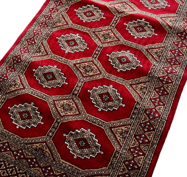ザンスカール遊牧民の手織りのアンティック絨毯【たてｘよこ　約90cm x 150cm】 9 - 上品な光沢感が有り美しいです