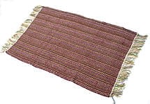 インドコットンの手織りラグマット【約100cm×約60cm】 - 茶色の商品写真