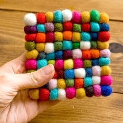 まんまるフェルト　コースター　四角（小粒） - サブ4