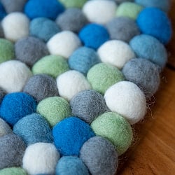 まんまるフェルトのラグマット【約38cm】 - サブ4