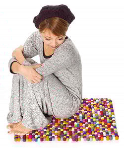 まんまるフェルトルームマット【65cm×45cm】 - カラフル - サブ5