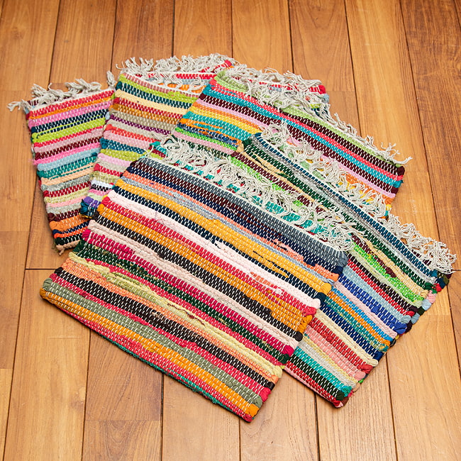 【2個セット】カラフルチャンディマット【約65cm×約40cm】 5 - 手作りですのでひとつひとつお色味が若干異なります。ご了承くださいませ。