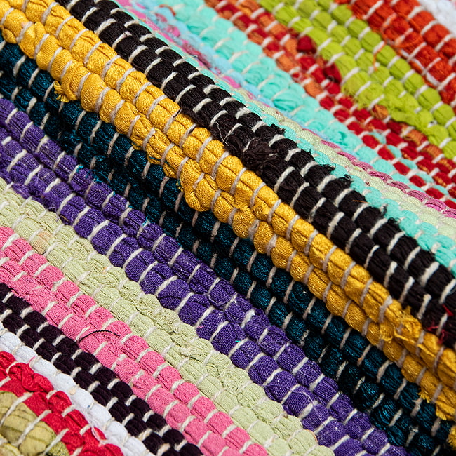 【2個セット】カラフルチャンディマット【約65cm×約40cm】 6 - 細かに編み合わされています。