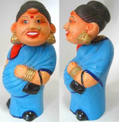 首ふりインド人（大）-金持ちおばさん（水）の商品写真
