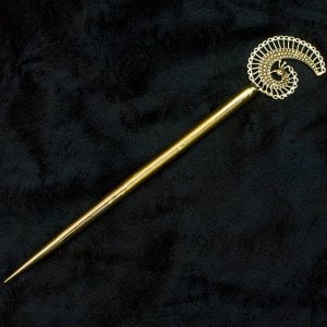 孔雀のゴールデンかんざし(ID-KNZS-129)