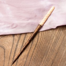 水牛の角と美しい木目のかんざし　落葉(ID-KNZS-158)