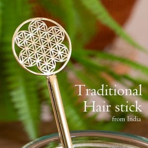 フラワーオブライフ　ゴールデンかんざし(ID-KNZS-165)