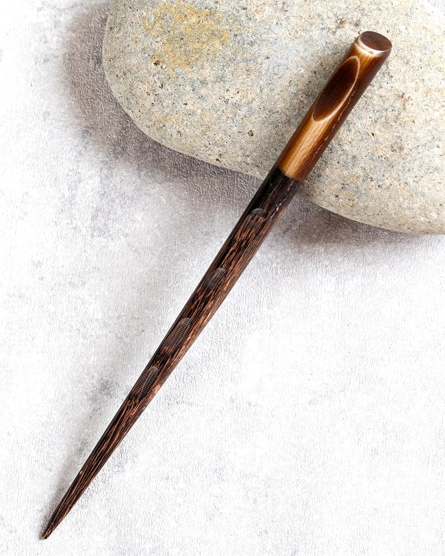 水牛の角と美しい木目のかんざし　 2 - シンプルなので合わせやすいです。