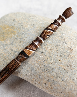 水牛の角と美しい木目のかんざし　 - サブ3