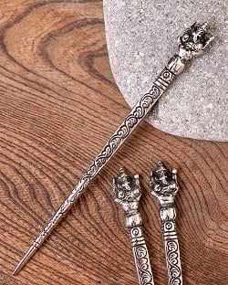 アジアン金属のかんざし　ガネーシャの画像