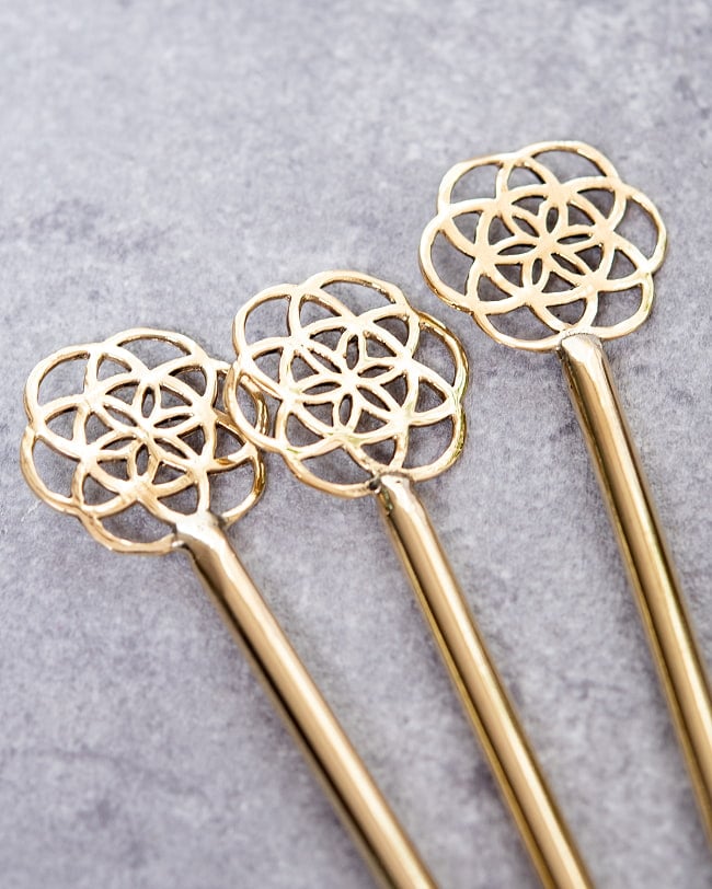 ゴールデンかんざし　マンダラ 3 - モチーフ部分を拡大してみました。