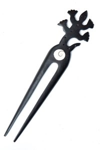 貝とココナッツのとかげかんざし(ID-KNZS-34)