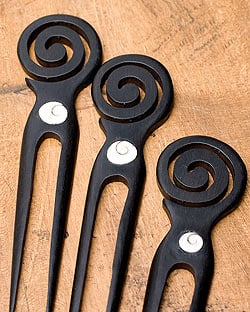 貝とココナッツのぐるぐるかんざし - サブ5