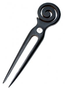 貝とココナッツのぐるぐるかんざし(ID-KNZS-35)