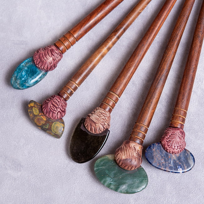 ココナッツとストーンのかんざし - アソートの選択用写真