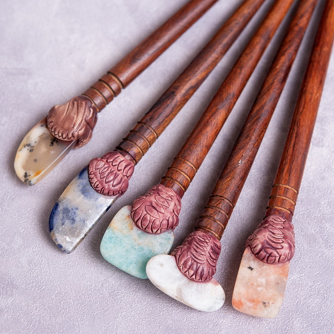 ココナッツとストーンのかんざし - アソートの選択用写真