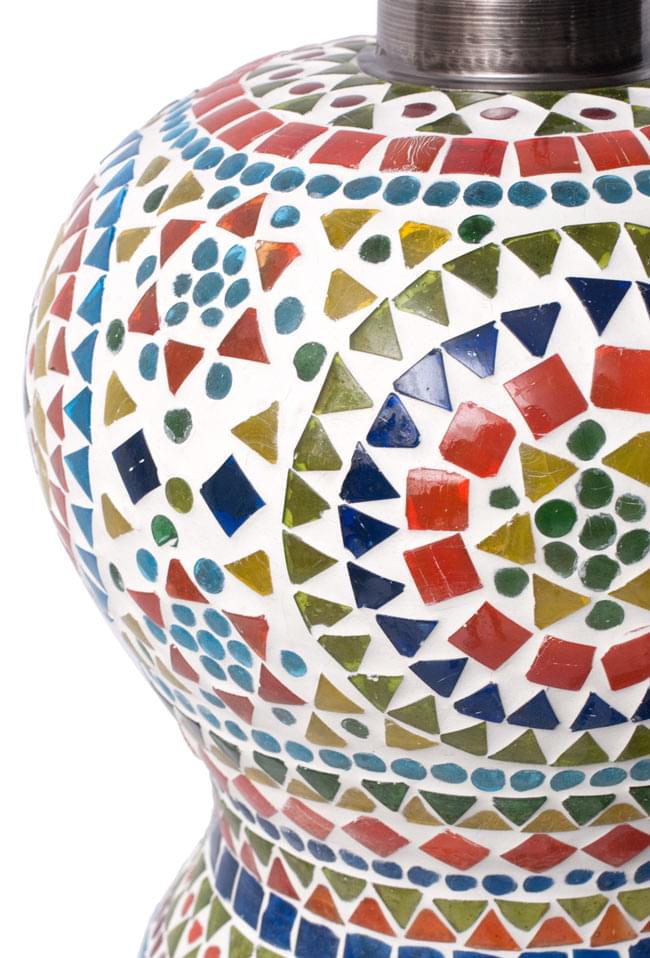 吊り下げモザイクランプ - 壺型(直径:約22cm)の商品写真 9枚目 アップです