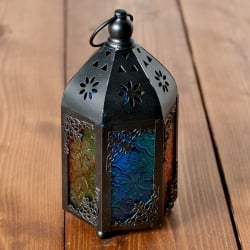 【17cm】スタンド型LEDキャンドルランタン【ロウソク風LEDキャンドル付き】 - サブ2