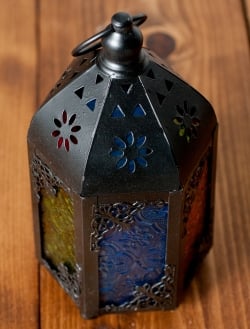 【17cm】スタンド型LEDキャンドルランタン【ロウソク風LEDキャンドル付き】 - サブ3