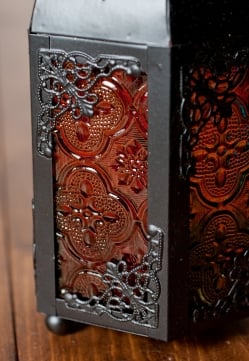 【17cm】スタンド型LEDキャンドルランタン【ロウソク風LEDキャンドル付き】 - サブ4