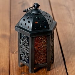 【16cm】スタンド型LEDキャンドルランタン【ロウソク風LEDキャンドル付き】 - サブ2